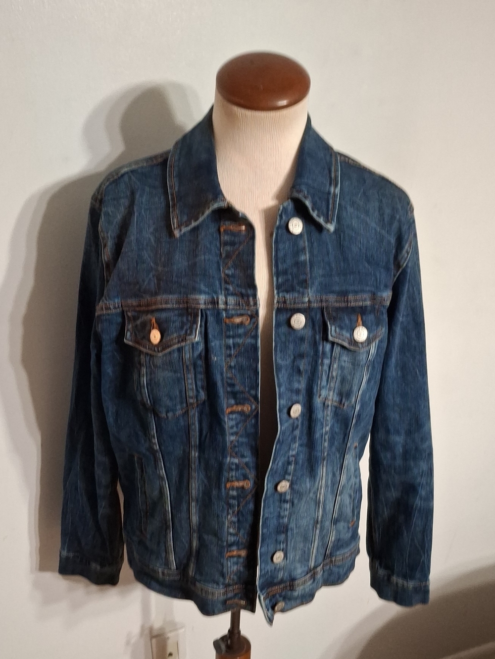 Old Navy/ Dark Blue Denim Jacket - W Sz Large - Picture 5 of 5